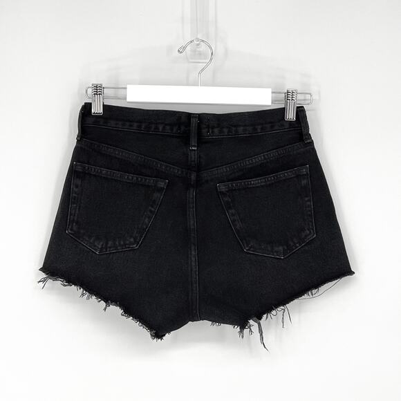 AGOLDE Parker Black Denim Cutoff Shorts Women’s Size 23 Casual Summer Festival - Picture 5 of 5
